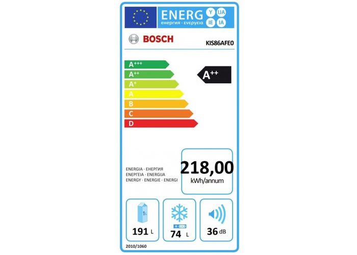Bosch KIS86AFE0 energetický štítek