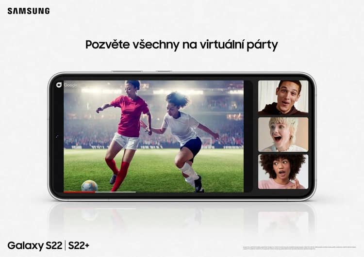 Mobil Samsung Galaxy S22 virtuální párty