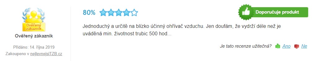 Zkušenosti a recenze s infrazářičem Eliza EHH 120