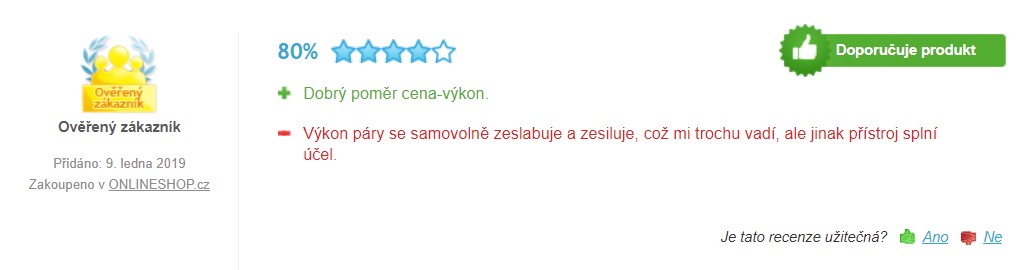 Recenze a zkušenosti s napařovačem oděvů Domo DO 7056 S