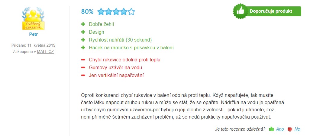 Recenze a zkušenosti s napařovačem oděvů SteamOne S-Travel