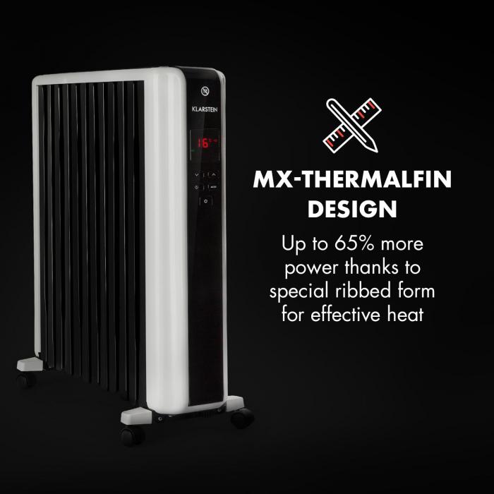 Design olejového radiátoru Klarstein Thermaxx 2500