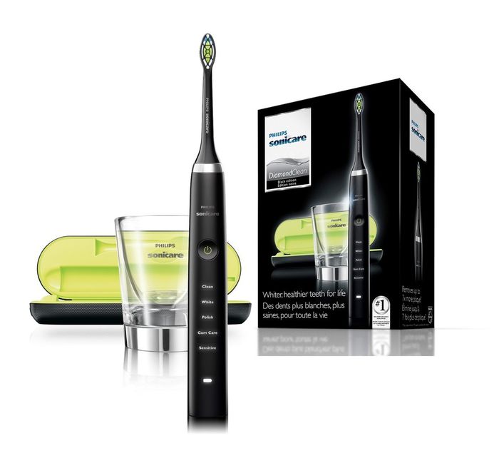 Sonický zubní kartáček Philips Sonicare DiamondClean Black HX9352 / 04 se nabíjí přes USB port nebo nabíjecí stanici