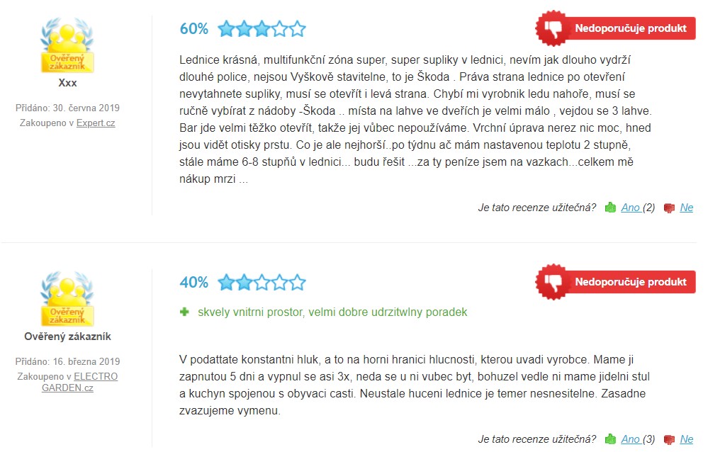 Recenze a zkušenosti s ledničkou Beko GNE 134630 X