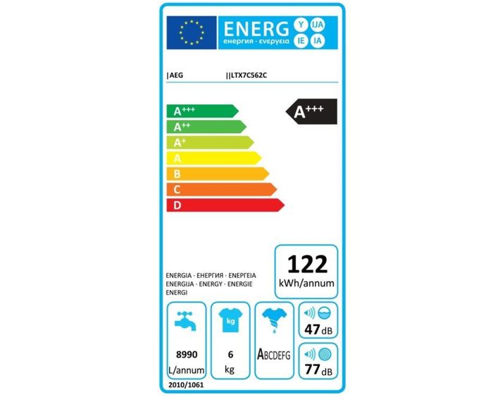 AEG ProSteam LTX7C562C energetický štítek