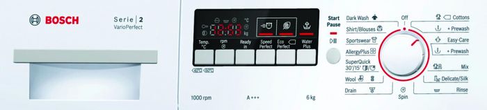 Bosch WAB 20262BY ovládací panel