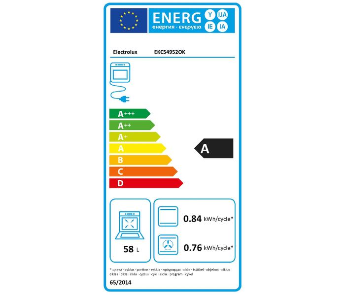 Electrolux EKC54952OK PlusSteam energetický štítek