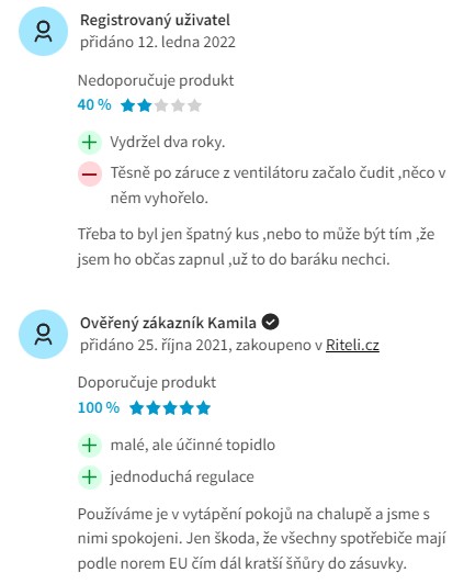 Recenze a zkušenosti s horkovzdušným ventilátorem ETA 0622.90000