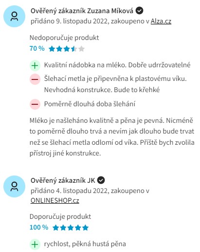 Recenze a zkušenosti s napěňovačem mléka Lauben Milk Frother 550BC