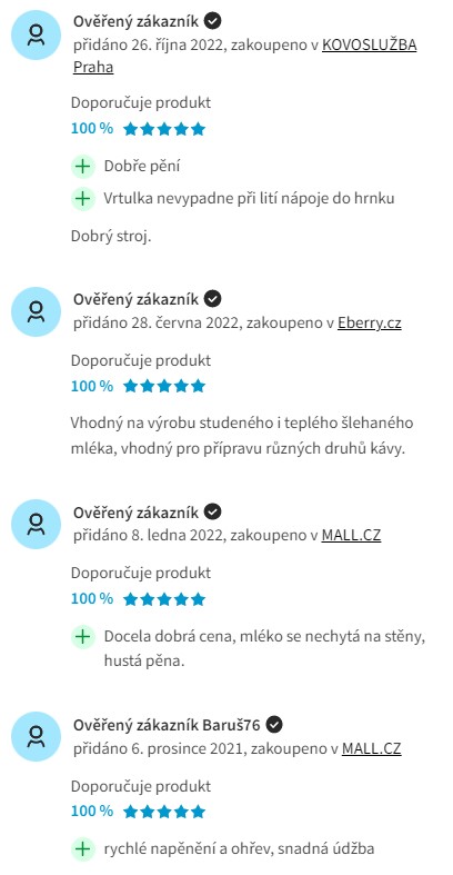 Recenze a zkušenosti s napěňovačem mléka Sencor SMF 2020WH