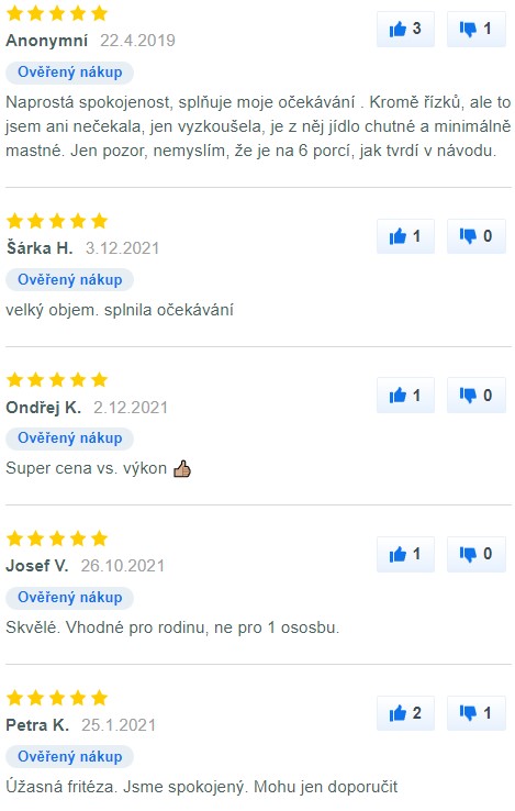 Recenze a zkušenosti s horkovzdušnou fritézou Tefal EY201815