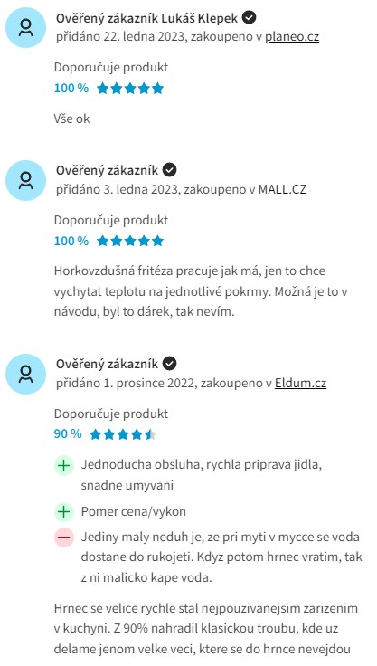 Recenze a zkušenosti s horkovzdušnou fritézou Tefal EY201815