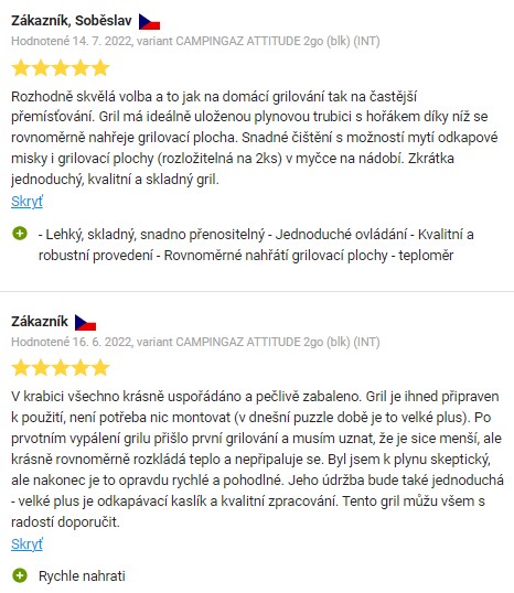 Recenze a zkušenosti s plynovým grilem Campingaz Attitude 2go