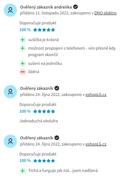 Recenze a zkušenosti se sušičkou prádla LG RC82EU2AV4Q