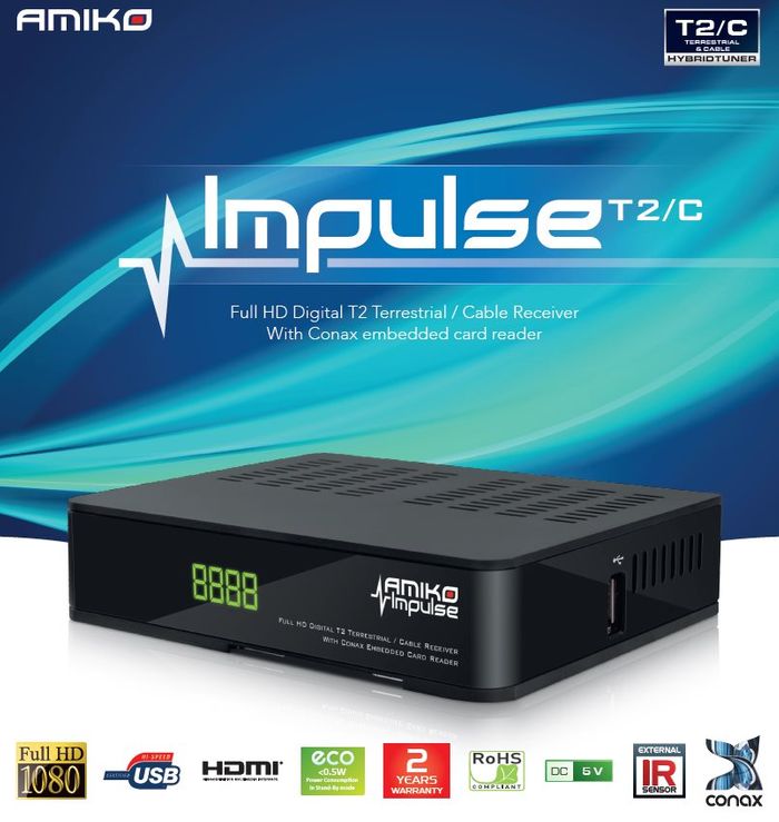 Set-top box Amiko Impulse T2 recenze