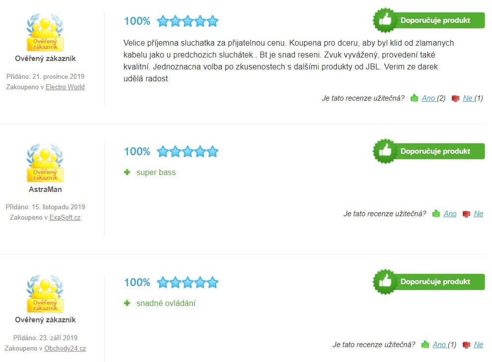 Recenze a zkušenosti s bezdrátovými sluchátky JBL Tune 500BT