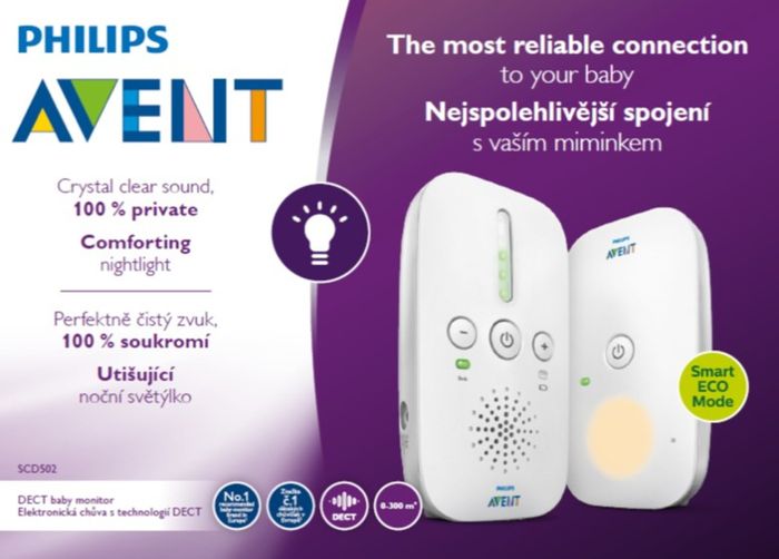 Popis dětské elektronické chůvičky Philips Avent SCD502