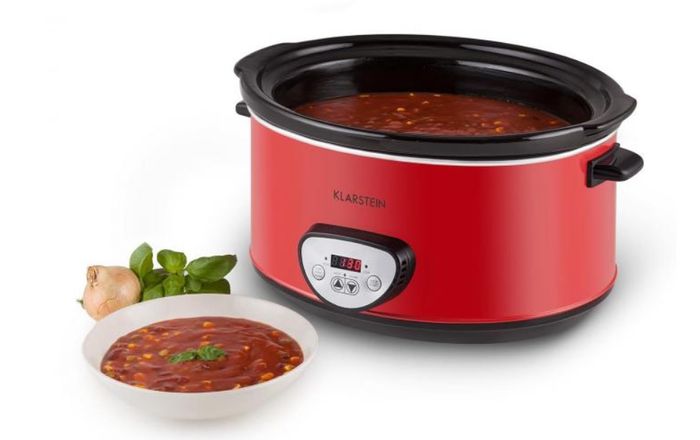 Příprava jídla v pomalém hrnci Klarstein Bankett Slow Cooker