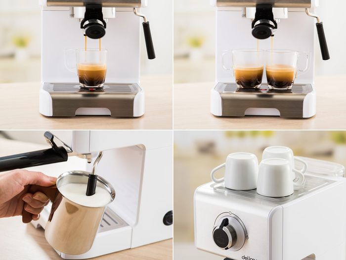 Příprava kávy v Delimano Espresso Deluxe