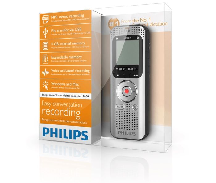 Diktafon Philips DVT2000 balení
