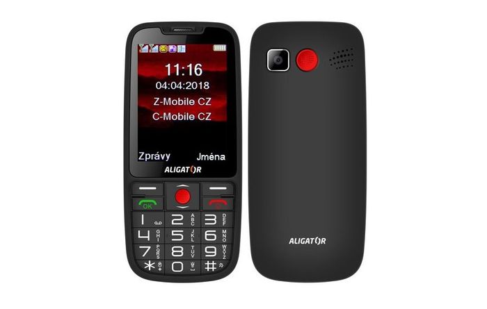 Mobilní telefon pro seniory s GPS Aligator A890