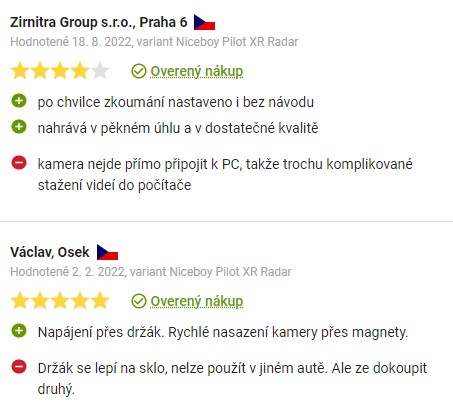 Recenze a zkušenosti s kamerou do auta Niceboy Pilot XR Radar