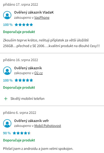 Recenze a zkušenosti s mobilním telefonem Apple iPhone 13