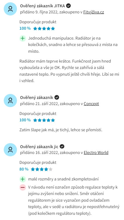 Recenze a zkušenosti s olejovým radiátorem Concept RO3309